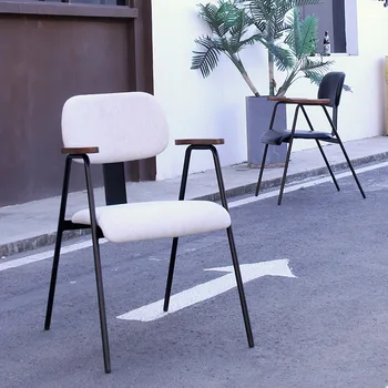 Blagovaona stolice od Skandinavskih željeza u industrijsko stilu, Mekana sjedala, Stolice za blagovaonicu, Naslon za kafića, Hotela, Stolica za odmor, Stolac