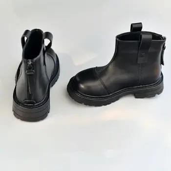 MODX/ dječje kožne cipele za jahanje od visoko-bičevati Za djevojčice; zimske cipele 