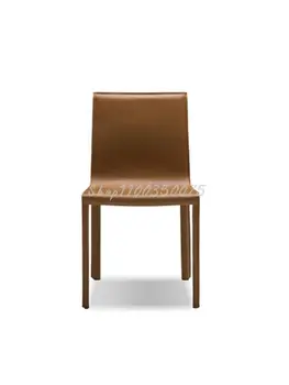 Običaj Moderan minimalistički blagovaona stolice Kožni Bijeli Blagovaona stolice Nordic Light Luxury Home S malim naslonom talijanski